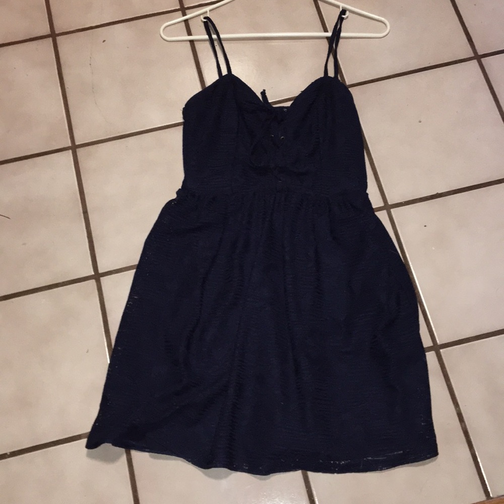 A blue dress